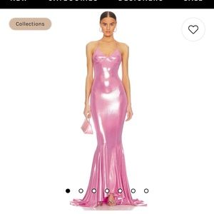 Norma Kamali Low Back Slip Mermaid Fishtail Gown